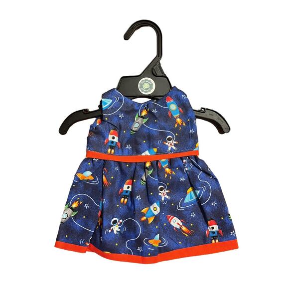 Handmade Dress For Cabbage Patch Kid 16” Doll - Outer Space Rockets Astronauts - Picture 1 of 2